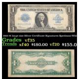 1923 $1 large size Silver Certificate Grades vf++
