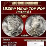 1926-p Peace Dollar Near Top Pop $1 ms66+ SEGS