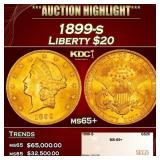 1899-s Gold Liberty Double Eagle $20 ms65+ SEGS
