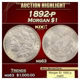 1892-p Morgan Dollar $1 ms63 USCG
