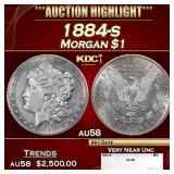 1884-s Morgan Dollar $1 au58 SEGS
