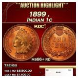 1899 Indian Cent . 1c ms66+ rd SEGS