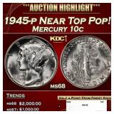 1945-p Mercury Dime Near Top Pop! 10c ms68 SEGS