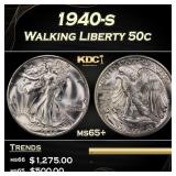 1940-s Walking Liberty Half Dollar 50c Grades ms65