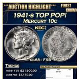 1941-s Mercury Dime TOP POP! 10c ms68+ FSB SEGS
