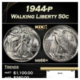 1944-p Walking Liberty Half Dollar 50c ms66+ SEGS