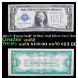 1928A $1 Blue Seal Silver Certificate "Funnyback"