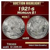 1921-s Morgan Dollar $1 Grades ms65