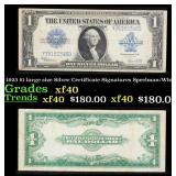 1923 $1 large size Silver Certificate Grades xf Si
