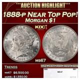 1888-p Morgan Dollar Near Top Pop! $1 ms67 SEGS