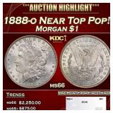 1888-o Morgan Dollar Near Top Pop! $1 ms66 SEGS