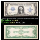 1923 $1 large size Silver Certificate Grades Selec