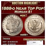 1888-o Morgan Dollar Near Top Pop! $1 ms66+ SEGS