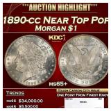 1890-cc Morgan Dollar Near Top Pop $1 ms65+ SEGS