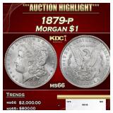 1879-p Morgan Dollar $1 ms66 SEGS