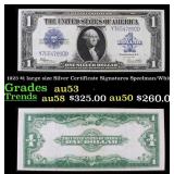 1923 $1 large size Silver Certificate Grades Selec