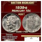 1939-s Mercury Dime 10c ms66+ FSB SEGS