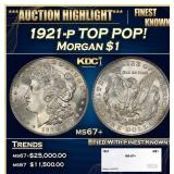 1921-p Morgan Dollar TOP POP! $1 ms67+ SEGS