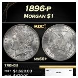 1896-p Morgan Dollar $1 ms66+ SEGS