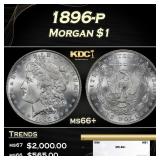 1896-p Morgan Dollar $1 ms66+ SEGS