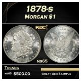 1878-s Morgan Dollar $1 Grades ms65