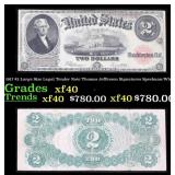 1917 $2 Large Size Legal Tender Note Thomas Jeffer