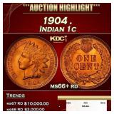 1904 Indian Cent . 1c ms66+ rd SEGS