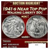 1941-s Walking Liberty Half Dollar Near Top Pop 50