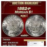 1882-p Morgan Dollar $1 ms66+ SEGS
