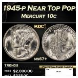 1945-p Mercury Dime Near Top Pop! 10c ms67+ SEGS