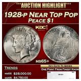 1928-p Peace Dollar Near Top Pop $1 ms65+ SEGS