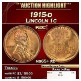 1915-d Lincoln Cent 1c ms65+ rd SEGS