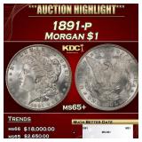 1891-p Morgan Dollar $1 ms65+ SEGS