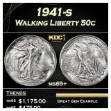 1941-s Walking Liberty Half Dollar 50c Grades ms65