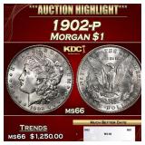 1902-p Morgan Dollar $1 ms66 SEGS