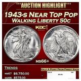 1943-s Walking Liberty Half Dollar Near Top Pop 50