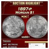 1897-p Morgan Dollar $1 ms66+ SEGS