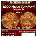 1900 Indian Cent Near Top Pop! 1c ms66+ rd SEGS