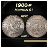 1900-p Morgan Dollar $1 Grades ms63+