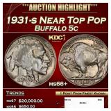 1931-s Buffalo Nickel Near Top Pop 5c ms66+ SEGS