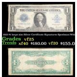1923 $1 large size Silver Certificate Grades vf+ S