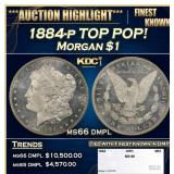 1884-p Morgan Dollar TOP POP! $1 ms66 dmpl SEGS