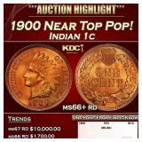 1900 Indian Cent Near Top Pop! 1c ms66+ rd SEGS
