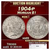 1904-p Morgan Dollar $1 ms65 SEGS