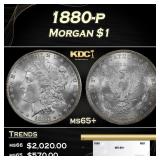 1880-p Morgan Dollar $1 ms65+ SEGS