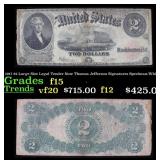 1917 $2 Large Size Legal Tender Note Thomas Jeffer