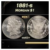 1881-s Morgan Dollar $1 Grades ms63+