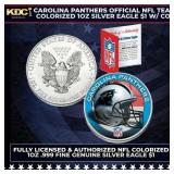 Carolina Panthers Official NFL Team Colorized 1oz
