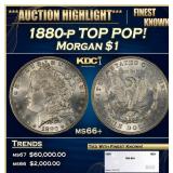 1880-p Morgan Dollar TOP POP! $1 ms66+ SEGS