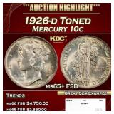 1926-d Mercury Dime Toned 10c ms65+ FSB SEGS